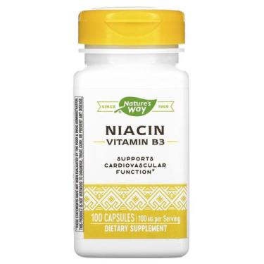 Imagem de Niacina Vitamina B3 100 Mg 100 Capsulas Nature's Way 100 Capsulas Impo