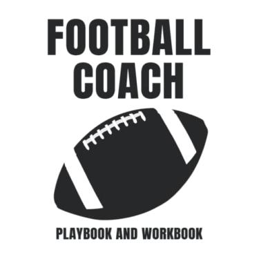Imagem de Football Coach Playbook and Workbook: A Football Playbook Notebook with Field Diagrams for Coaches to Plan and Draw Up Plays and Drills - Black Football Ball Cover Design
