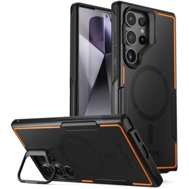 Imagem de Poetic Capa neon compatível com Galaxy S24 Ultra de 6,8 polegadas, [suporte de câmera embutido] [compatível com MagSafe], capa protetora resistente à prova de choque de camada dupla, preta