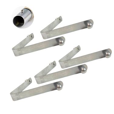 Imagem de rejopfad Clipe de botão de mola de pino duplo, botão de pressão de aço inoxidável, clipe em V, clipes de mola para mastro de piscina, rede de piscina, 5 peças