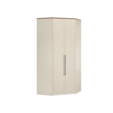 Imagem de Armário Modulado Closet de Canto Toledo 2 Portas 3 Gavetas 5 Prateleiras Casal – Areia/Wood