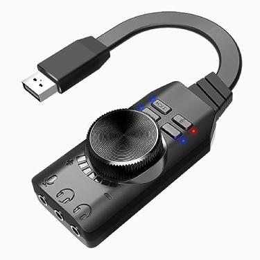Imagem de Plug and Play USB DSP placa de som para jogos 7.1 canais adaptador de fone de ouvido peças sobressalentes
