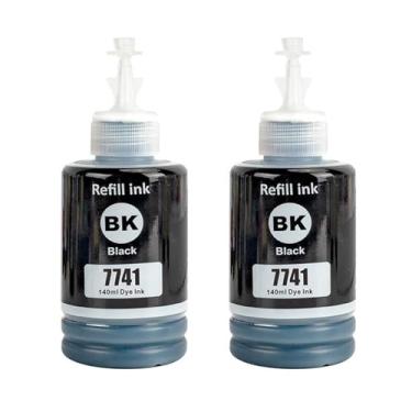 Imagem de SHUOLEI 774 T774 T774 T7741 T774120 Ink T774 refil de garrafas de tinta funcionam Impressora ET-3600 ET-16500 ET-4550 (pacote com 2, 2 pretos 140 ml)