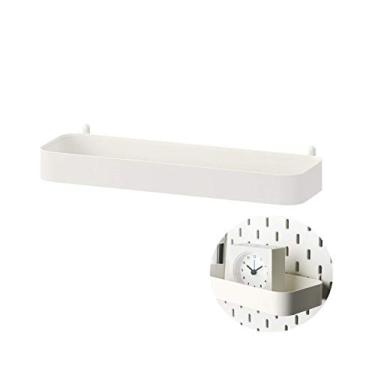 Imagem de DODXIAOBEUL Prateleiras em pé, prateleira Skadis de 29 x 8 cm, prateleiras de armazenamento, prateleira de armazenamento faça você mesmo para livros, carteiras, moedas ou mini brinquedos, branca