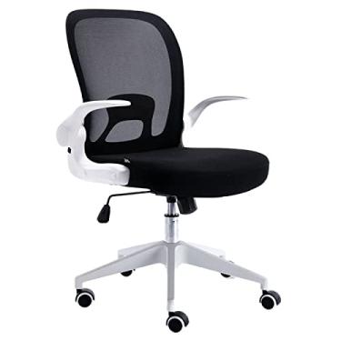 Imagem de Cadeira de escritório ergonômica para escritório em casa, cadeira de escritório de malha com apoio para os pés, cadeira giratória para computador, suporte lombar, cadeira de encosto alto