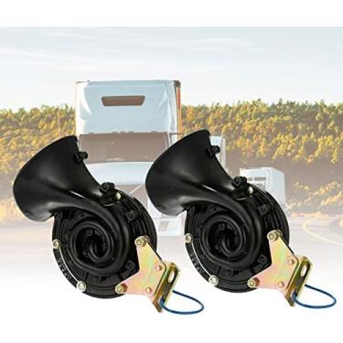 Imagem de 2 peças de buzina única de caracol super alto, alto-falantes elétricos à prova d'água com buzina dupla, para motocicleta captador Rv Suv Mpv van scooter elétrico ciclomotores elétricos, 24v