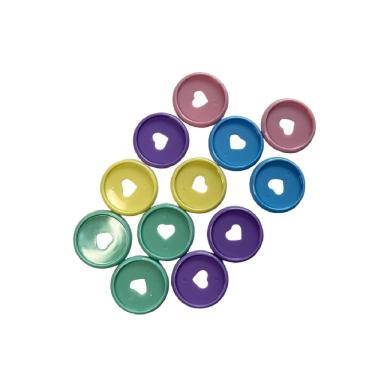 Imagem de 12 Discos Caderno Inteligente Tam G 31mm Candy Color Coração