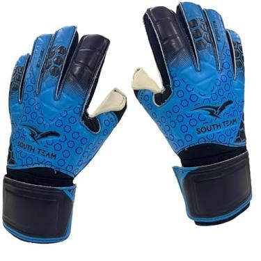 Imagem de Luva Goleiro Profissional Com Talas Proteção Resistente Grip (Azul, 11)