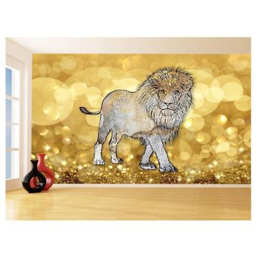 Imagem de Papel De Parede Animais Pop Art Leão Rei Selva 3,5M Pxa51