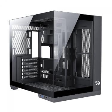 Imagem de Gabinete Gamer Redragon Wideload Pro Mid Tower Lateral de Vidro Preto - CA-604B-PRO