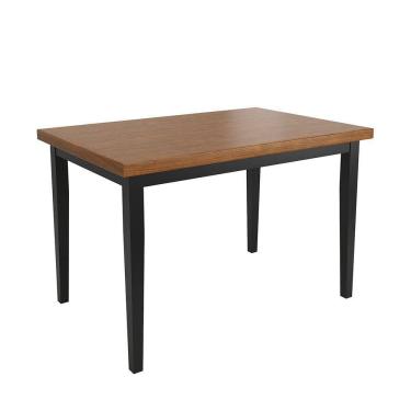 Imagem de Mesa Colors Em Madeira Maciça Retangular 4 Lugares - 120 X 80cm Preto