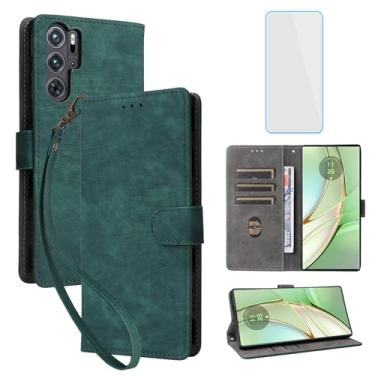 Imagem de IUQXU Capa carteira para celular ZTE Nubia RedMagic 9 Pro/RedMagic 9 Pro Plus com protetor de tela [bloqueio RFID] capa de celular feminina e masculina com suporte de couro para Nubia Red Magic 9 Pro