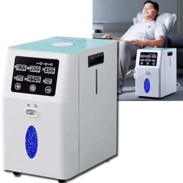 Imagem de Máquina inaladora de hidrogênio+máquina de inalação de 0₂, 99,99 por cento de alta pureza, máquina portátil de inalação H2, para uso doméstico/de bem-estar em viagens