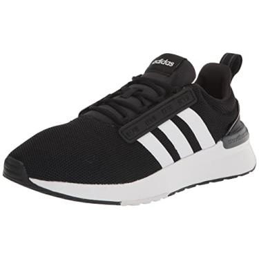Imagem de adidas Tênis de corrida masculino Racer Tr21, Preto/Core Branco/Preto, 42