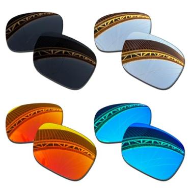 Imagem de LenzProse Lentes de reposição polarizadas de 1,5 mm para óculos de sol Oakley Holbrook XL OO9417 59 mm, antiarranhões | Ajuste perfeito