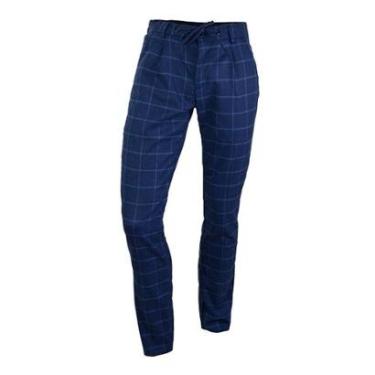 Imagem de Calça Social Masculina Hard Denim Alfaiataria Slim Azul 228-Masculino