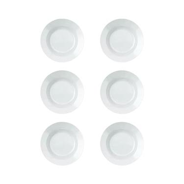 Imagem de Jogo Pratos Fundos, Menu Opaline, 6 Peças, Branco, Duralex