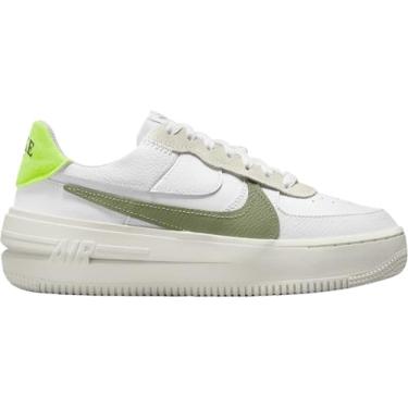 Imagem de Nike Tênis feminino Air Force 1 PLT.AF.ORM (FJ4739-100, Branco/Vela/Volt/Verde óleo) Tamanho 39, Branco/Vela/Volt/Verde Petróleo, 40