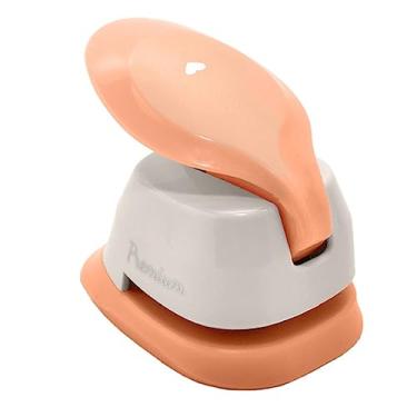 Imagem de Furador Mini Alavanca EVA Coração Toke e Crie, Laranja/Off-White