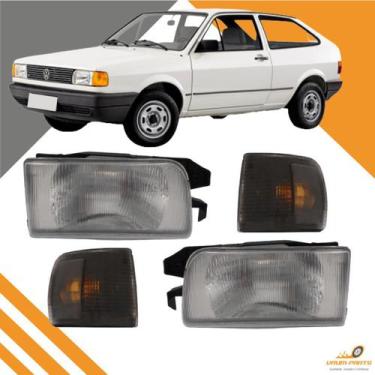 Imagem de Par Farol Gol Quadrado Parati Voyage G1 91 92 93 94 95 Saveiro G1 91 9