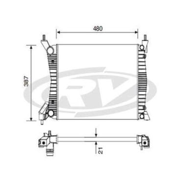 Imagem de Radiador Palio 2011 a 2013 Visconde 12543
