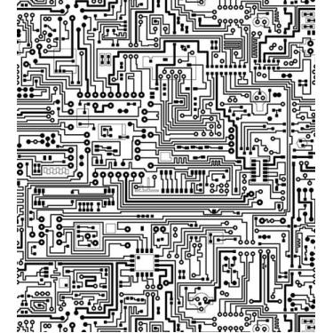 Imagem de Papel De Parede Placa De Circuito Branco E Preto - PAPEL E PAREDE ADES