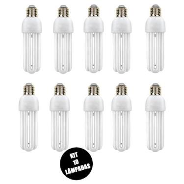 Imagem de Lampada Fluorescente 15w Kit 10 Uni 220v Iluminaçao Branco Frio Ambien