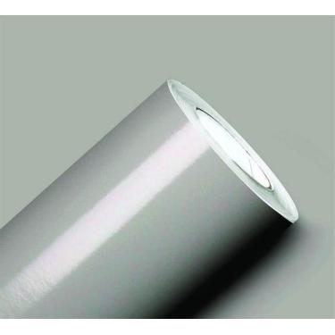 Imagem de Papel Adesivo Envelopamento Vinílico Moveis Geladeira Cinza Claro 1mx5