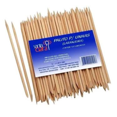 Imagem de PALITO MADEIRA LARANJEIRA UNHAS MANICURE 100UN Santa Clara, Manicure P
