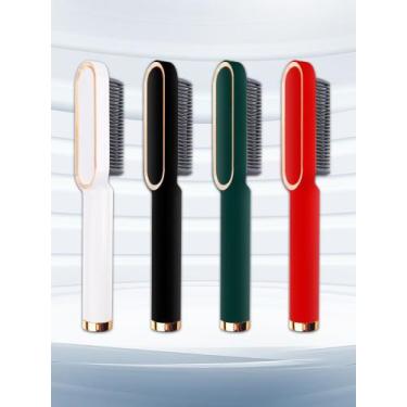 Imagem de Cabelo & barba ânion alisador de aquecimento pente multifuncional ferr