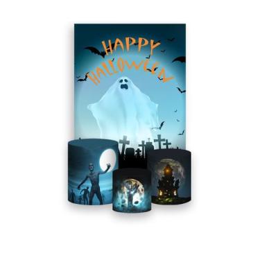 Imagem de Painel De Festa Vertical 1,50 x 2,20 + Trio De Capas Cilindro - Hallow
