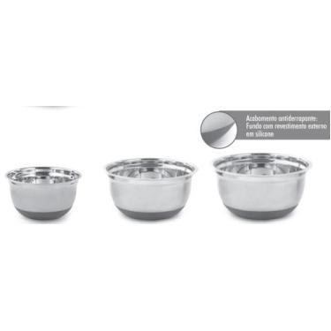 Imagem de Conjunto/Jogo Bowls em Inox com Silicone Mimo Style