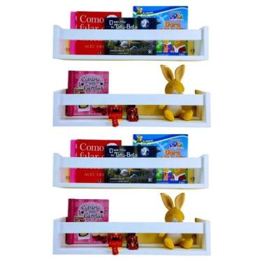 Imagem de Kit Combo 4 Nichos Revisteiro Parede Estante Quarto Criança