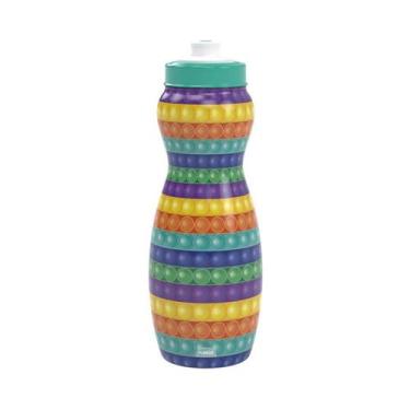 Imagem de Garrafa Squeeze Decorada Pop It 600ml - Plasútil, Colorida