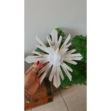 Imagem de Divino Espirito Santo em Madeira 27 x 27 cm - Divinas Artes