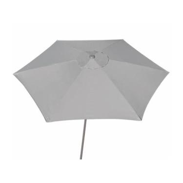 Imagem de Ombrelone Guarda Sol Malibu 2,40m Alumínio Jardim Piscina Cinza - 1106