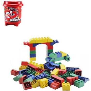 Imagem de Blocos de Montar no Balde Block com 66 Pecas - Ever Green - Braum Haus