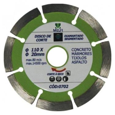 Imagem de Disco Melfi Diamantado de Corte Segmentado 110 x 20 x 10mm
