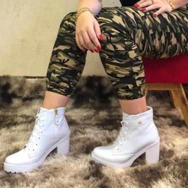 Imagem de Bota Feminina Coturno Tratorado Salto Leve e Confortável - classek, Br