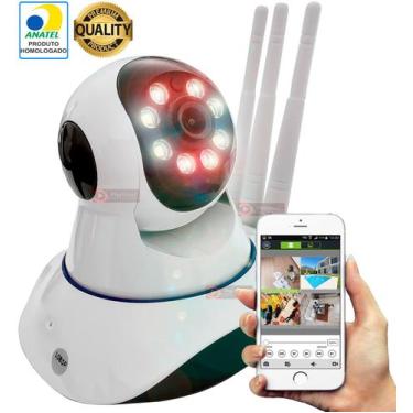 Imagem de Câmera Ip Sem Fio 360 3 Antenas FULL HD 1080p WiFi RJ45 Visão Noturna 