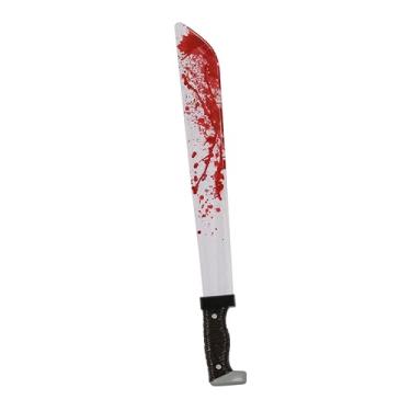 Imagem de 24" Plastic Bloody Machete Costume Accessory