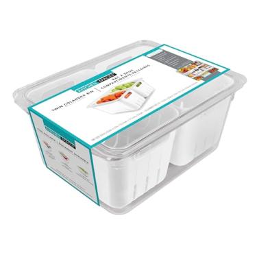 Imagem de Kitchen Spaces Escorredor duplo 2 em 1 armazenamento de produtos, padrão, branco