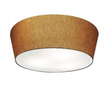 Imagem de Plafon Cone Md-3004 Cúpula em Tecido 15/50x40cm Palha - Bivolt - Vivar