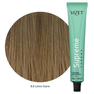 Imagem de Coloração Supreme Chroma 8.0 Loiro Claro 50gr Vizet