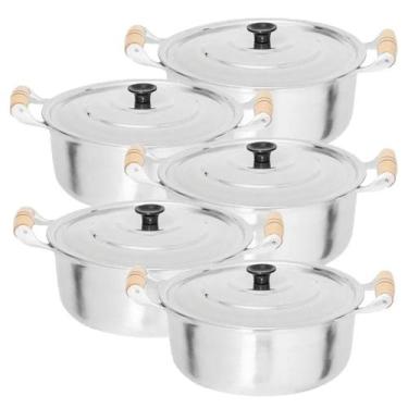 Imagem de Jogo De Panelas Caçarolas Alumínio Grosso 22, 24, 26, 28, 30 - OkaySho