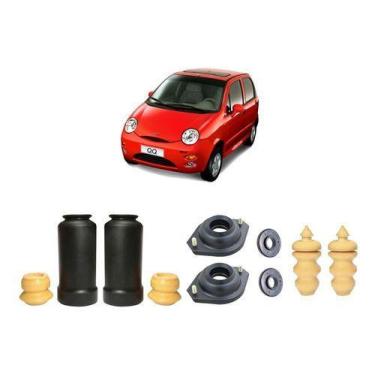Imagem de Kit Coxim Dianteiro + Batente Traseiro Chery Qq 2011/2015 - QualyKits