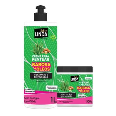 Imagem de Linha Babosa + Óleos Sallon Linda Hidratação e Restauração