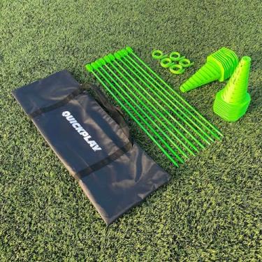 Imagem de QUICKPLAY Conjunto PRO Speed + Agility, bastões de agilidade para treinamento multiesportivo | Cones | Obstáculos de velocidade | Tênis de futebol | Barreira de multidão (conjunto PRO de velocidade e