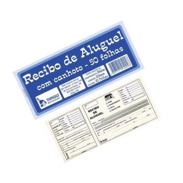 Imagem de Recibo De Aluguel Bloco Com Canhoto Tamoio 50 Folhas Talão