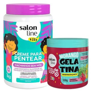 Imagem de Kit Salon Line Kids: 1 Creme para Pentear e 1 Gelatina Desembaraçante 